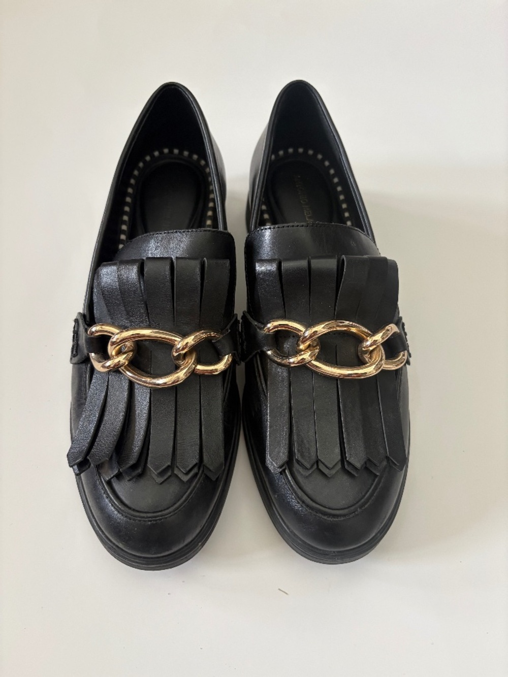 Antonio Melani black Fringe loafer